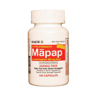 MAJOR ANALGESIC CAPLETS - Mapap, 500mg, 100s, Unboxed, Compare to Tylenol, 24/cs, NDC# 00904-1987-60 (US Only) | Quantity - 1x CS