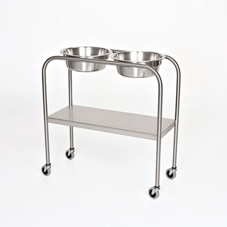 Midcentral Medical MCM-1000/1001/1002/1003 SS Single or Double Bowl Ring Stand | Quantity - 1x EA