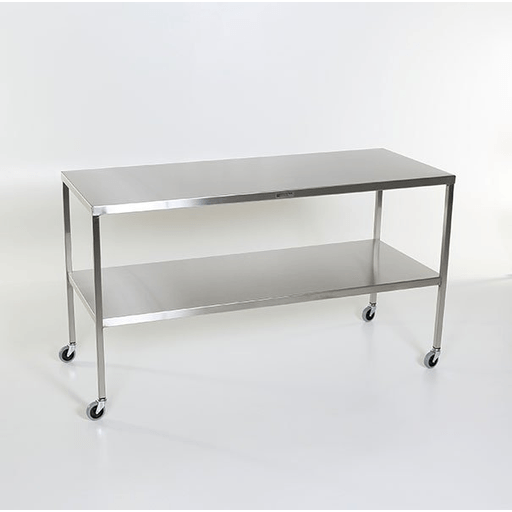 Midcentral Medical MCM-501S to 519S/551S Stainless Steel Instrument Table with Shelf | Quantity - 1x EA