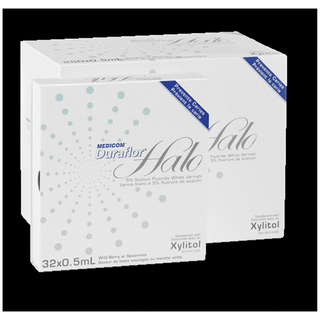 MEDICOM DURAFLOR HALO 5% SODIUM FLUORIDE WHITE VARNISH - Sodium Fluoride Varnish, Spearmint, 0.5mL Unit Dose, 250/cs (Not Available for sale into Canada) | Quantity - 1x CS