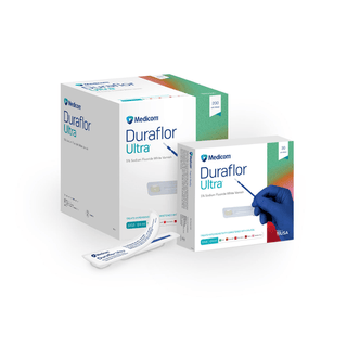 MEDICOM DURAFLOR ULTRA 5% SODIUM FLUORIDE WHITE VARNISH - Sodium Fluoride Varnish, Cherry, 0.4mL Unit Dose, 30/bx (Not Available for sale into Canada) | Quantity - 1x BX