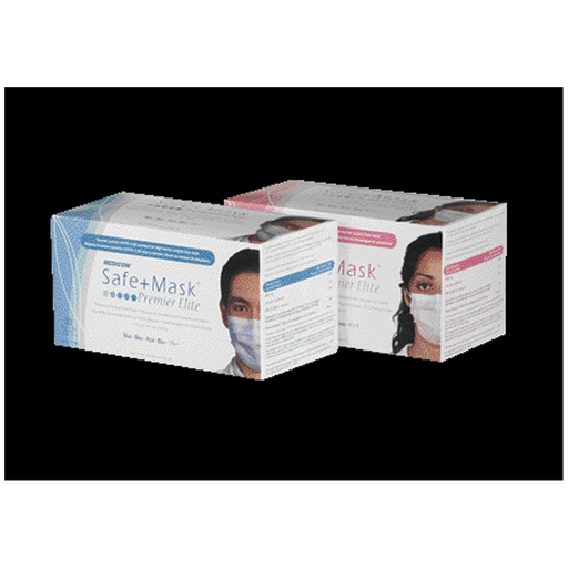MEDICOM SAFEMASK PREMIER ELITE L3 - Earloop Mask, ASTM Level 3, Blue, 50/bx, 10 bx/cs (Not Available for sale into Canada) | Quantity - 1x CS
