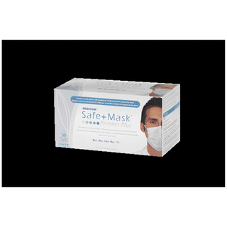 MEDICOM SAFEMASK PREMIER PLUS L2Earloop Mask, ASTM Level 2, Blue, 50/bx, 10 bx/cs | Quantity - 1x CS
