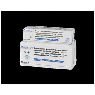 MEDICOM GENERAL PURPOSE SPONGES - Sponge, 2" x 2", 4-Ply, Non-Woven, Non-Sterile, 200/slv, 25 slv/cs (84 cs/plt) (Not Available for sale into Canada) | Quantity - 1x CS