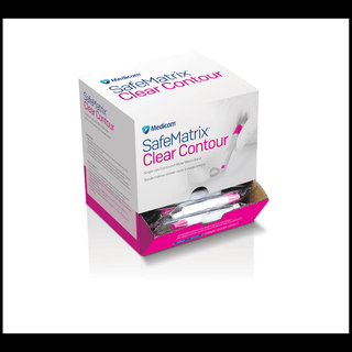 MEDICOM SAFEMATRIX SINGLE-USE MATRIX BANDClear Contour Single-use Matrix Band. Narrow, 4.5mm, Pink, 50 bands/bx | Quantity - 1x BX