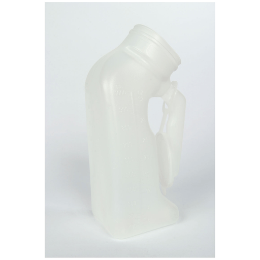 MEDEGEN MALE URINALS - Translucent Base, Gold Lid, 50/cs | Quantity - 1x CS