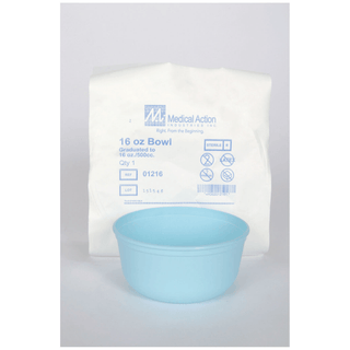 MEDEGEN UTILITY BOWLS - Utility Bowl, 16 oz, Sterile, Individually Wrapped, Turquoise, 75/cs (12 cs/plt) | Quantity - 1x CS