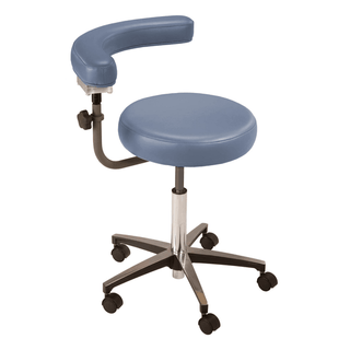 MTI STOOL - Stool, Pneumatic Hand Operated, Black Base without Backrest, Premium-Blue Ridge (DROP SHIP ONLY) (Continetal US & Canada) | Quantity - 1x EA