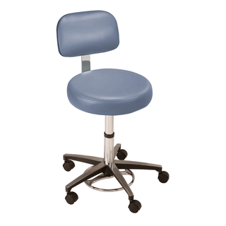 MTI STOOL - Stool, Pneumatic Hand Operated, Black Base without Backrest, Premium-Blue Ridge (DROP SHIP ONLY) (Continetal US & Canada) | Quantity - 1x EA