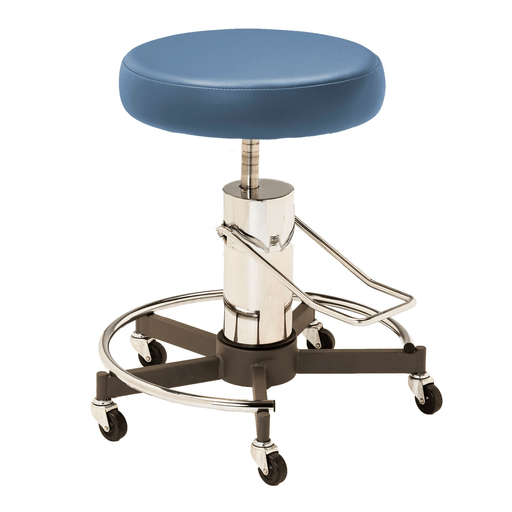 MTI STOOL - Stool, Pneumatic Hand Operated, Black Base without Backrest, Premium-Blue Ridge (DROP SHIP ONLY) (Continetal US & Canada) | Quantity - 1x EA