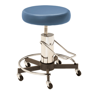 MTI STOOL - Stool, Pneumatic Hand Operated, Black Base without Backrest, Premium-Blue Ridge (DROP SHIP ONLY) (Continetal US & Canada) | Quantity - 1x EA