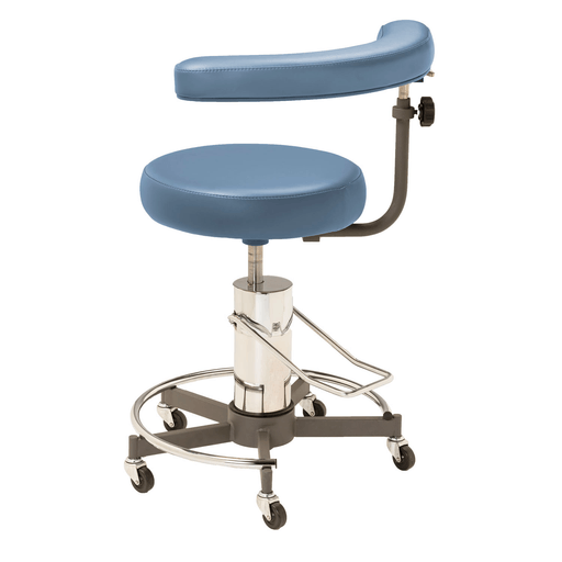 MTI STOOL - Stool, Pneumatic Hand Operated, Black Base without Backrest, Premium-Blue Ridge (DROP SHIP ONLY) (Continetal US & Canada) | Quantity - 1x EA