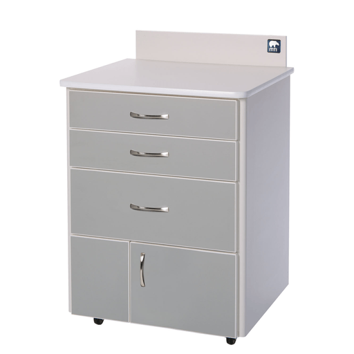 MTI MOBILE CABINET - MTC-1SG Mobile Cabinet, 5-Drawer, with Locks, RH Laminate-Classic Linen, Trim-White (DROP SHIP ONLY) (Continetal US & Canada) | Quantity - 1x EA