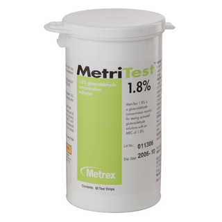 METREX METRITEST GLUTARALDEHYDE - MetriTest 1.8, For 28 Day Use Life, 60 strips/bottle, 2 btl/cs (US Only) | Quantity - 1x CS