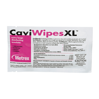 METREX CAVIWIPES DISINFECTING TOWELETTES - XL CaviWipes, Single, 50/bx, 6 bx/cs (42 cs/plt) (091265)  | Quantity - 1x CS