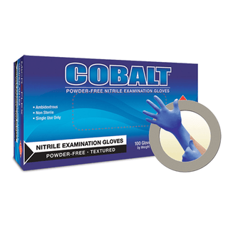 ANSELL MICROFLEX COBALT POWDER-FREE NITRILE EXAM GLOVES - Exam Gloves, PF Nitrile, Textured, Blue, Large, 100/bx, 10 bx/cs  | Quantity - 1x CS
