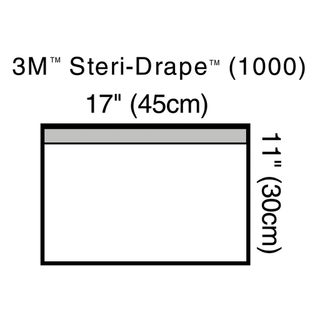 SOLVENTUM STERI-DRAPE TOWEL DRAPES - Towel Drape, Small, 17" x 11", Adhesive Strip & Clear Plastic, 10/bx, 4 bx/cs (Continental US+HI Only) | Quantity - 1x CS