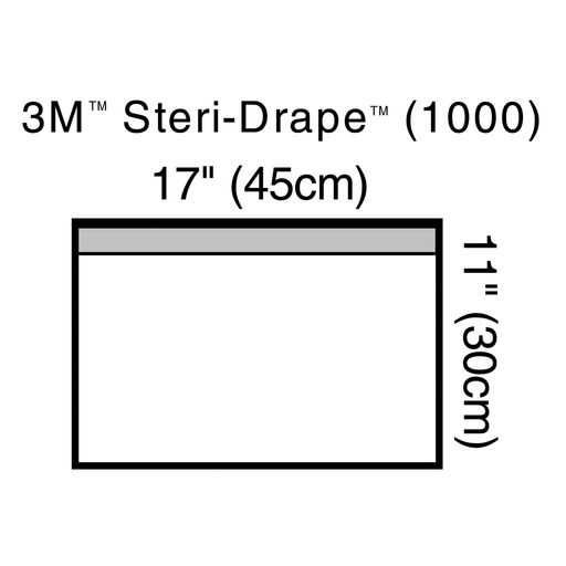 SOLVENTUM STERI-DRAPE TOWEL DRAPES - Towel Drape, Small, 17" x 11", Adhesive Strip & Clear Plastic, 10/bx, 4 bx/cs (Continental US+HI Only) | Quantity - 1x CS
