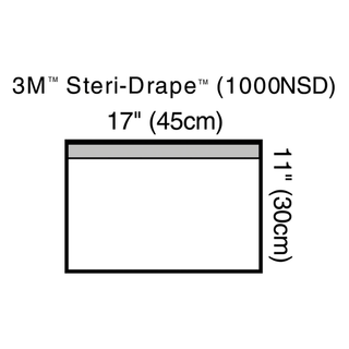 SOLVENTUM STERI-DRAPE TOWEL DRAPESTowel Drape, Small, 11" x 17", Non-Sterile, Clear Plastic, Adhesive Strip, 100/cs | Quantity - 1x CS