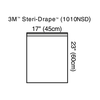 SOLVENTUM STERI-DRAPE TOWEL DRAPESTowel Drape, Large, 17" x 23", Non-Sterile, Clear Plastic, Adhesive Strip, 100/cs | Quantity - 1x CS