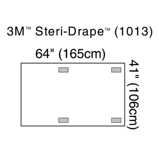 SOLVENTUM STERI-DRAPE C-ARM DRAPES/FLUROSCOPE DRAPE - X-Ray Image Intensifier Drape, 4 Adhesive Patches, 41" x 64", 10/bx, 4 bx/cs (Continental US+HI Only) | Quantity - 1x CS