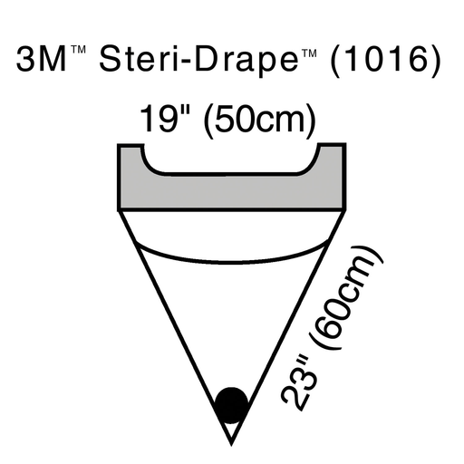 SOLVENTUM STERI-DRAPE IRRIGATION POUCH - Irrigation Pouch, Adhesive Strip & Exit Port, 19" x 23", 10/bx, 4 bx/cs (Continental US+HI Only) | Quantity - 1x CS