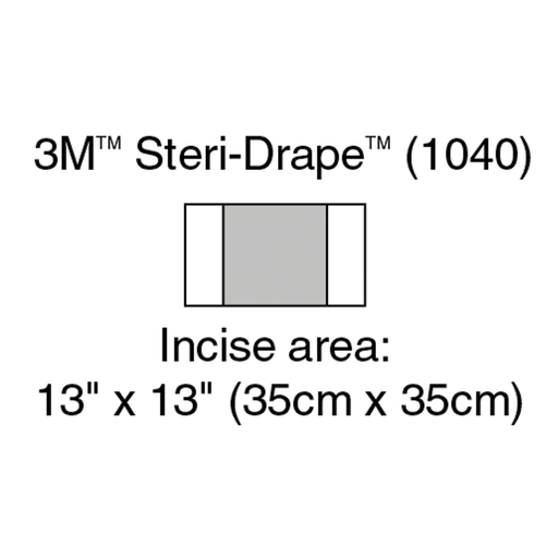 SOLVENTUM STERI-DRAPE INCISE DRAPES - Incise Drape, Overall 23" x 13", Incise 13" x 13", 10/bx, 4 bx/cs | Quantity - 1x CS