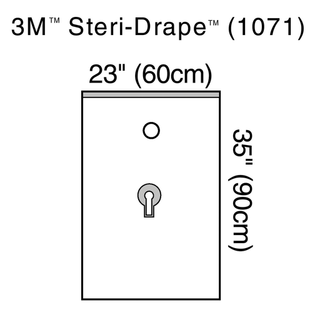 SOLVENTUM STERI-DRAPE UROLOGY DRAPES - Urology Drape, 23" x 95", Adhesive Strip, 2" Circle Aperture, Finger Cot with Adhesive, 10/bx, 4 bx/cs (Continental US+HI Only) | Quantity - 1x CS