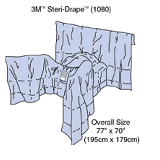 SOLVENTUM OBSTETRICS & GYNECOLOGY DRAPES - Steri-Drape Gynecological Drape with Pouch, 77" x 70", Absorbent Impervious Material, Perineal/Vaginal Aperture, Fluid Collection Pouch, 14/bx, 2 bx/cs (Continental US+HI Only) | Quantity - 1x CS