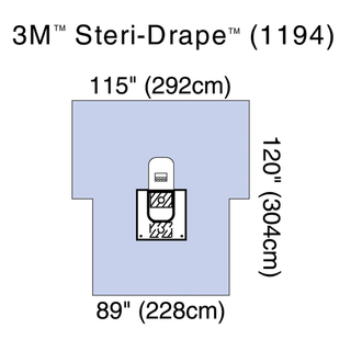 SOLVENTUM STERI-DRAPE ARTHROSCOPY DRAPESArthroscopy Sheet, Fluid Collection Pouch, 89" x 120", 2 Exit Ports, Tube & Cord Organizer, 3M Biocade Fabric, 5/cs | Quantity - 1x CS