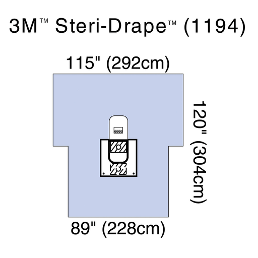 SOLVENTUM STERI-DRAPE ARTHROSCOPY DRAPES - Arthroscopy Sheet, Fluid Collection Pouch, 89" x 120", 2 Exit Ports, Tube & Cord Organizer, 3M Biocade Fabric, 5/cs (Continental US+HI Only) | Quantity - 1x CS
