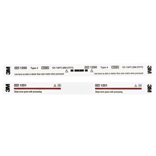 SOLVENTUM COMPLY EO & STEAM CHEMICAL INDICATOR STRIPS - Indicator Strip For 100% EO & EO Mixture, 5/8" x 8", Color Change From Red to Green, Perforated, 240/bx, 4 bx/cs (Continental US+HI Only) | Quantity - 1x CS
