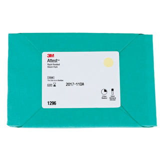 SOLVENTUM ATTEST RAPID READOUT BIOLOGICAL INDICATORS & TEST PACKSTest Pack for Steam 250F/ 121C Gravity or 270F/ 132C Vacuum Assisted Sterilizers, Includes 25 Test Packs & 25 Controls, 3 Hour Readout, Brown Cap, 25/cs (84 cs/plt) | Quantity - 1x CS