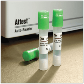 SOLVENTUM ATTEST RAPID READOUT BIOLOGICAL INDICATORS & TEST PACKSRapid Readout Biological Indicator Test Pack for EO Includes 25 Test Packs + 25 Controls, 4-Hour Readout, Green Cap, 25/bx, 2 bx/cs | Quantity - 1x CS