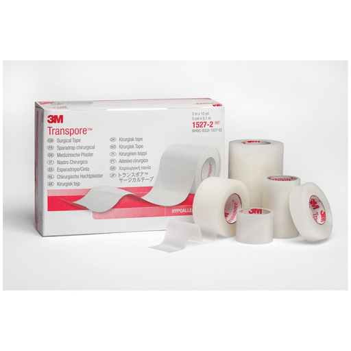 SOLVENTUM TRANSPORE SURGICAL TAPE - Surgical Tape, " x 10 yds, Transparent 24 rl/bx, 10 bx/cs (021219) (Continental US+HI Only) | Quantity - 1x CS