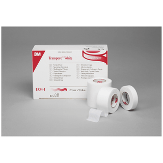 SOLVENTUM TRANSPORE WHITE DRESSING TAPEWhite Dressing Tape, 1" x 10 yds, 12/bx, 10 bx/cs | Quantity - 1x CS
