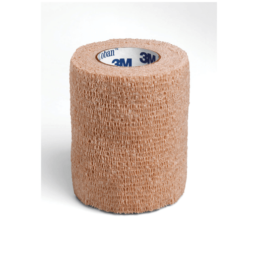 SOLVENTUM COBAN SELF-ADHERENT WRAP - Self-Adherent Wrap, 3" x 5 yds, Tan, 24/cs (020277) (Continental US+HI Only) | Quantity - 1x CS