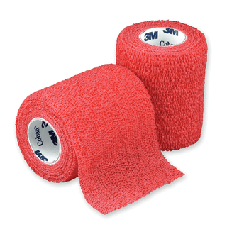 SOLVENTUM COBAN SELF-ADHERENT WRAP - Self-Adherent Wrap, 3" x 5 yds, Red, 24/cs (Continental US+HI Only) | Quantity - 1x CS