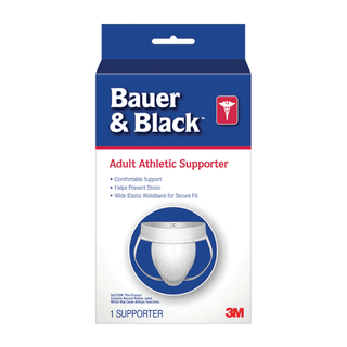 3M PSD BAUER & BLACK ATHLETIC SUSPENSORY - Adult Supporter, A3, Small, 12/bx, 4 bx/cs (Continental US+HI Only) (To Be DISCONTINUED) | Quantity - 1x CS