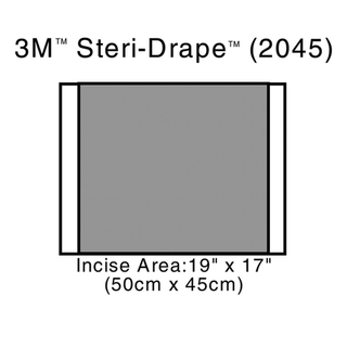 SOLVENTUM STERI-DRAPE 2 INCISE DRAPES - Incise Drape, Overall 23" x 17", Incise 19" x 17", 10/bx, 4 bx/cs | Quantity - 1x CS