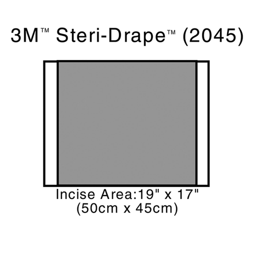 SOLVENTUM STERI-DRAPE 2 INCISE DRAPES - Incise Drape, Overall 23" x 17", Incise 19" x 17", 10/bx, 4 bx/cs | Quantity - 1x CS
