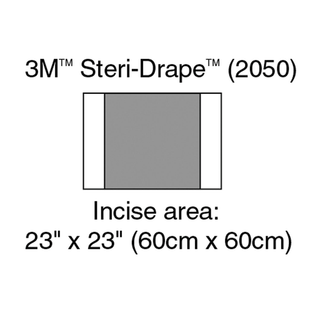 SOLVENTUM STERI-DRAPE 2 INCISE DRAPES - Incise Drape, Overall 14" x 16", Incise 11" x 16", 10/bx, 4 bx/cs (Continental US+HI Only) | Quantity - 1x CS