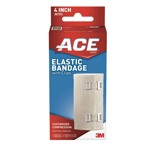 3M PSD ACE BRAND ELASTIC BANDAGES - 4" Elastic Bandage with Clips, 72/cs (Continental US+HI Only) | Quantity - 1x CS
