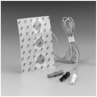 SOLVENTUM RED DOT ECG MONITORING ELECTRODES WITH PRE-ATTACHED LEAD WIRE - Pre-Wired Monitoring Electrode with Clear Tape, 1.57" x 1" (4cm x 2.6cm), 48" Leadwire Length, 5/bg, 100 bg/cs (Continental US+HI Only) | Quantity - 1x CS