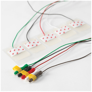 SOLVENTUM RED DOT ECG MONITORING ELECTRODES WITH PRE-ATTACHED LEAD WIRE - Pre-Wired Monitoring Electrode with Clear Tape, 1.57" x 1" (4cm x 2.6cm), 48" Leadwire Length, 5/bg, 100 bg/cs (Continental US+HI Only) | Quantity - 1x CS