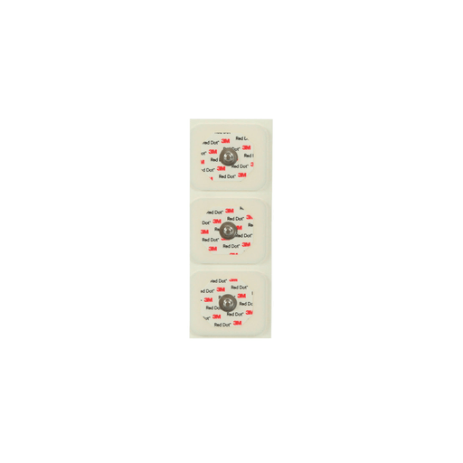 SOLVENTUM RED DOT MONITORING ELECTRODES WITH FOAM TAPE & STICKY GEL - Monitoring Electrode, 1.60" x 1.36", Adult, Universal, Foam, Sticky Gel, Diaphoretic, 3/bg, 200 bg/cs (Continental US+HI Only) | Quantity - 1x CS