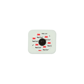 SOLVENTUM RED DOT MONITORING ELECTRODES WITH FOAM TAPE & STICKY GEL - Monitoring Electrode with Abrader, 4cm x 3.5cm, Radiolucent Stud, 5/bg, 200 bg/cs (Continental US+HI Only) | Quantity - 1x CS