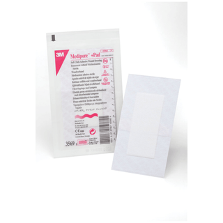 SOLVENTUM MEDIPORE +PAD SOFT CLOTH ADHESIVE WOUND DRESSING - Wound Dressing, 6" x 6", Pad Size 4" x 4", 25/bx, 4 bx/cs | Quantity - 1x CS