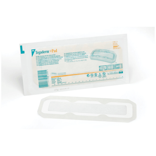 SOLVENTUM TEGADERM + PAD FILM DRESSING WITH NON-ADHERENT PADTransparent Dressing, 3" x 10", Pad Size 1" x 8", 25/bx, 4 bx/cs | Quantity - 1x CS