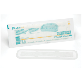 SOLVENTUM TEGADERM + PAD FILM DRESSING WITH NON-ADHERENT PAD - Transparent Dressing, 3" x 8", Pad Size 1" x 6", 25/bx, 4 bx/cs | Quantity - 1x CS